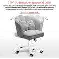 thumbnail image 6 of WXJHL Office Chair Cute Petal Desk Chair, Modern Fabric Home Butterfly Chairs Height Adjustable Chair Makeup Chairs Computer Chairs（Grey）, 6 of 6