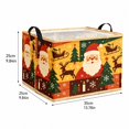 thumbnail image 4 of Christmas Storage Basket for Gifts Empty Large Christmas Storage Bins，Fabric Laundry Baskets with Handle Xmas Collapsible Organizer Boxes for Home Office Gifts Toys Books(B1-1pcs), 4 of 4