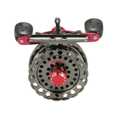 Lightweight 2.6:1 Gear Ratio Fishing Raft Fishing Ice Reel Fly Reel Wheel Right/Left Hand Aluminum Alloy Reel Smooth Release Star Drag Fishing Tackles with Storage