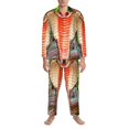 thumbnail image 3 of Hirioo Cobra Snake for Men's Pajama Sets 2 Piece Pjs Men's Long-Sleeved Pajama Set Button Down Sleepwear,S-XXL-Large, 3 of 7