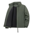 thumbnail image 4 of Men Puffer Jackets Thickened Warm Stand Collar Bubble Coat Long Sleeve Zip Up Parka Outdoor Windproof Down Outwear, 4 of 6