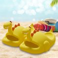 thumbnail image 1 of Pantuflas de dinosaurio Diapositivas lindas 3D Dinosaurio Punta abierta Antideslizante Suave Cómodo Secado rápido (37-38) Amarillo, 1 of 4