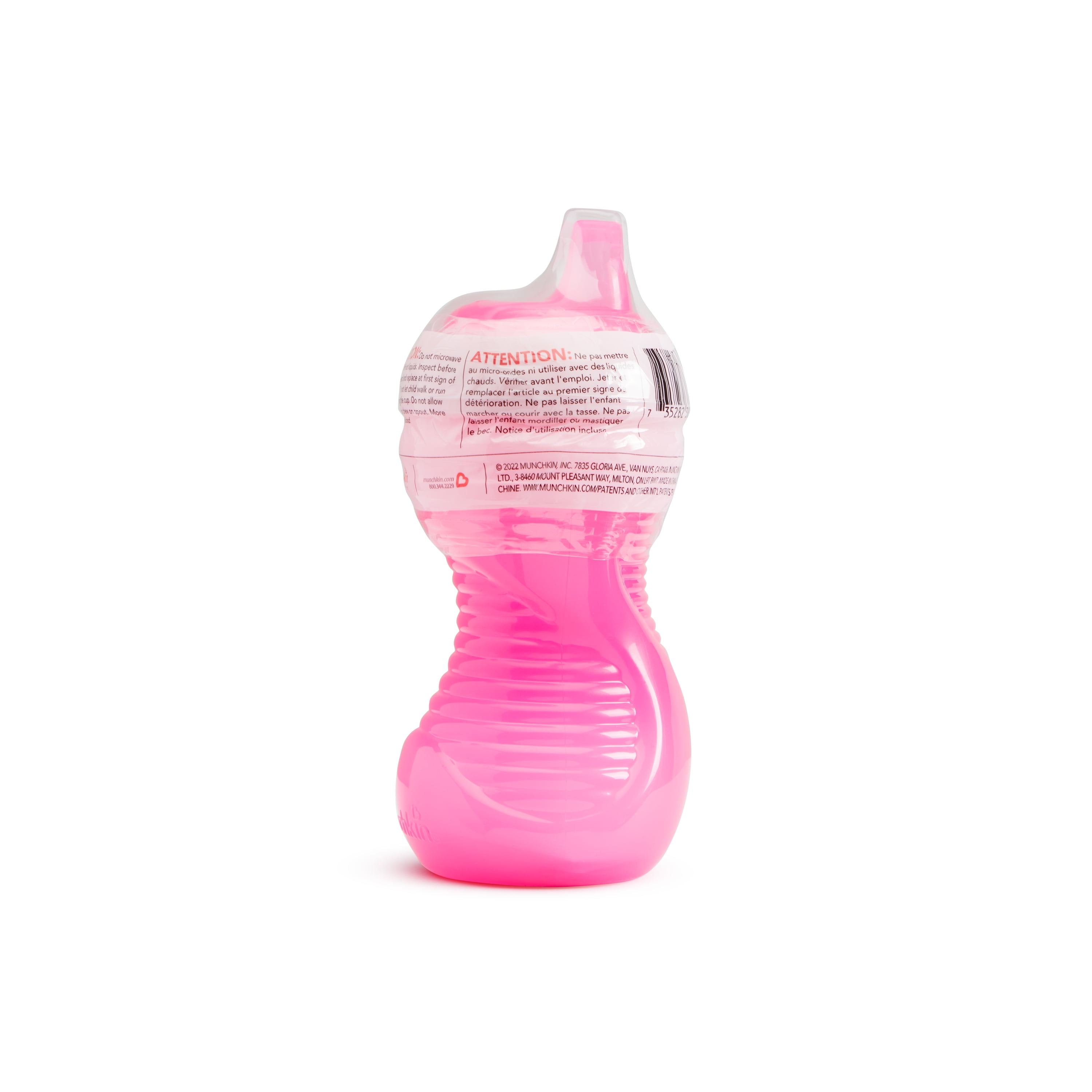 (3 pack) Munchkin Mighty Grip Infant Sippy Cup, 10 oz, Pink, Unisex