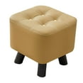thumbnail image 3 of kowaku Small Footstool Ottoman Stool Comfortable Stable Shoe Changing Stool Foot Stool for Couch Entryway Living Room Doorway Office Yellow, 3 of 9