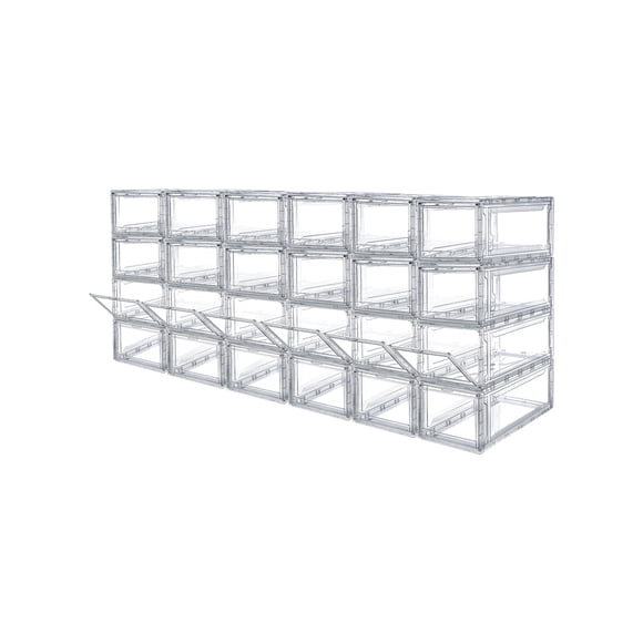 Zapatera Apilable Alexa Set de 24 Piezas AGBOX | Organización Eficiente y Modular para Maximizar tu Espacio