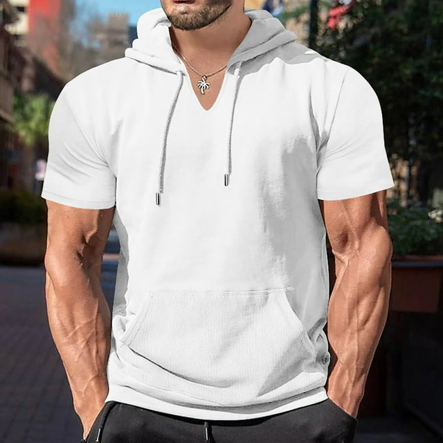 pstuiky Camisas de vestir de manga corta para hombre, Camiseta deportiva de manga corta con cuello alto y media cremallera para hombre camisas casuales para hombre xxxl