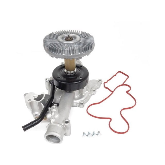 Engine Water Pump with Fan Clutch - Compatible with 2003 - 2008 Dodge Ram 2500 2004 2005 2006 2007