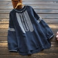 thumbnail image 2 of Abaya Dress for Elegant Women's Long Sleeve Linen Blouse Dress Tunic Style Loose Fit Muslin Top for Casual and Occasions, 2 of 7