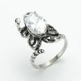 thumbnail image 2 of PAMTIER Unisex Stainless Steel Vintage Creative Personality Hollow Oval Cut Scorpion Claw White Gemstone Punk Knight Ring Gothic Hip Hop Style Size 13, 2 of 4
