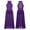 Purple, variant on renvena Kids Girls Halter Neck Gymnastic Leotard with Mesh Ballet Lyrical Ballroom Maxi Skirt Size 8-16 Black 10