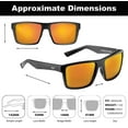 thumbnail image 2 of Flying Fisherman Swirl Polarized Sunglasses - Matte Black/Amber Red Mirror, 2 of 6