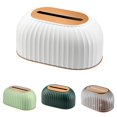 thumbnail image 2 of Tissue Holder High Quality Striped Toilet Paper Box Living Room Bedroom Office Desktop Dining Table Napkin Box 22.5*13.6*10.7Cm, 2 of 9