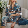 thumbnail image 6 of Sigee Cargo Ship At Sea for Women’s Pajama Sets Long-Sleeved Pjs Sets for Women 2 piece Sleepwear-Large, 6 of 7