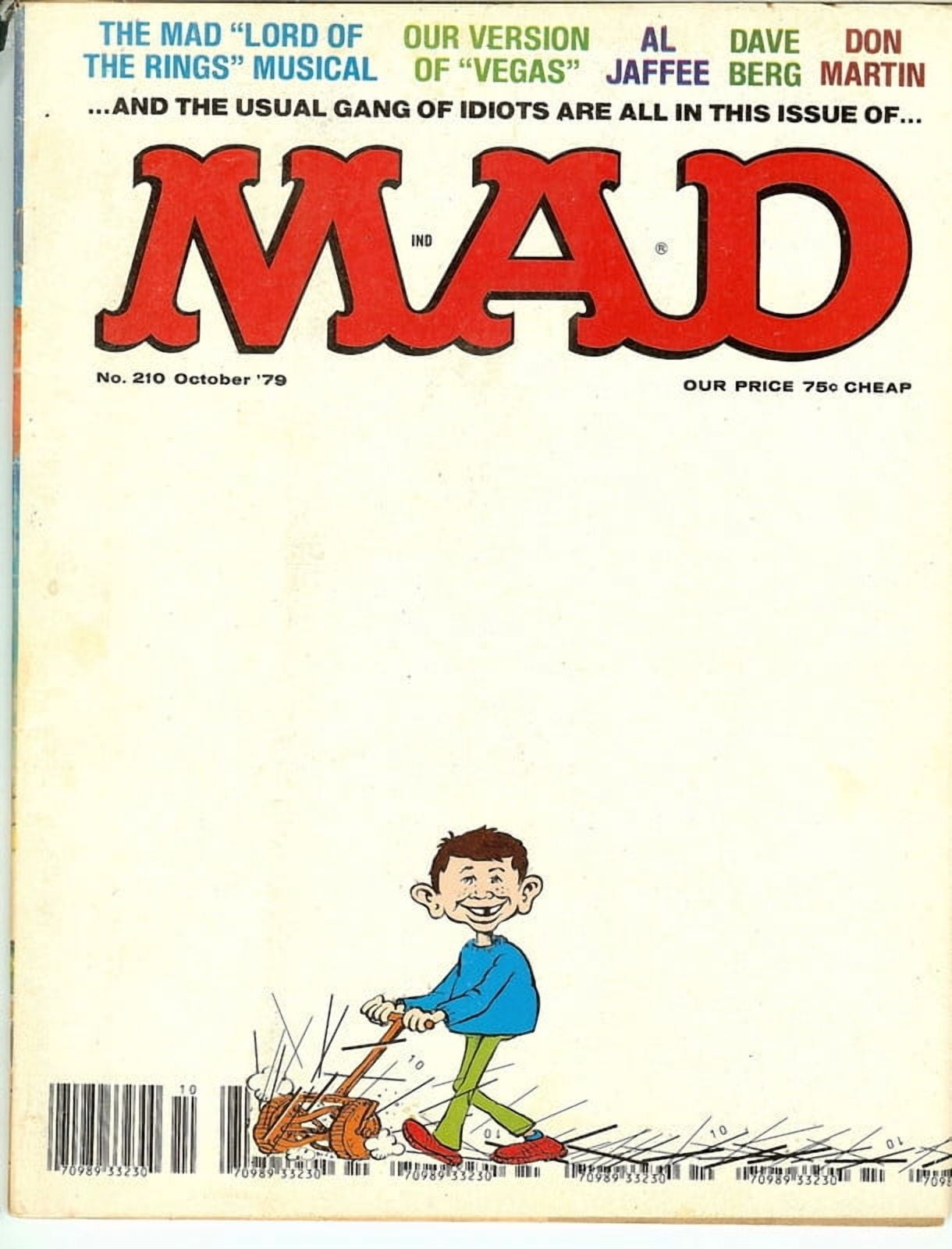 MAD Magazine Vintage Collectible #210 OCT 1979