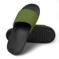 thumbnail image 4 of GZHJMY Stylish Slides for Women Men, Dark Green Solid Color Soft Flexible Slip-on Sandals Slippers, 4 of 7