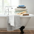 thumbnail image 3 of Aston & Arden Aegean Bath Sheet, Ultra Plush Turkish Cotton, Oversized 35x70 in., Solid Flat Woven Dobby, White, 3 of 5