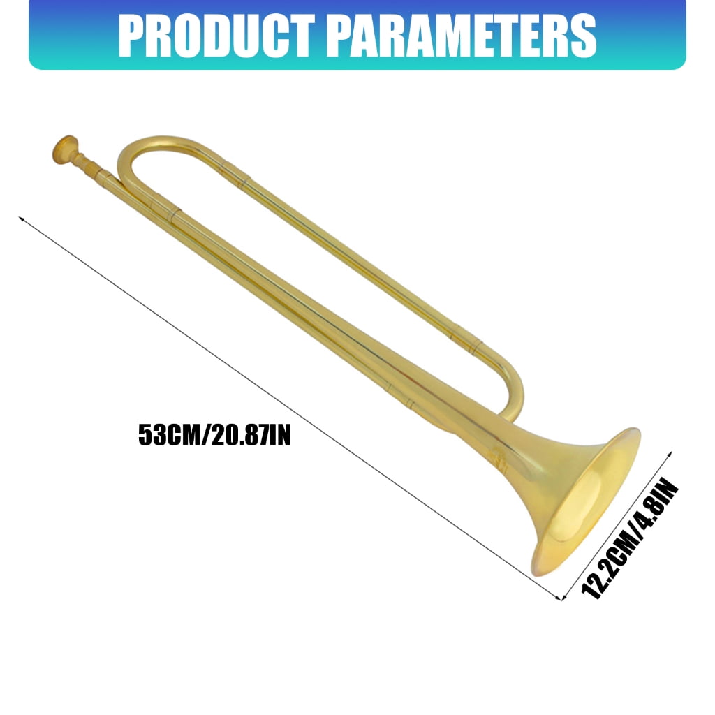 Miiottaa Light Weight Brass Trumpet Bb Flat Bugle with Mouthpiece For Long Practice