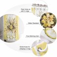 thumbnail image 5 of Shower Curtain Yellow Eucalyptus Leaf Flower Shower Curtains for Bathroom Decor Stripes Jar Floral Shower Curtain Sets with Hooks Waterproof Fabric Bath Curtain Extra Long 72" X 84", 5 of 5