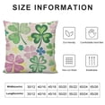 thumbnail image 5 of Nawypu  ST Patricks Day Lucky Charm Shamrock Throw Pillow Covers, 18 x 18 Inch Buffalo Plaid Clover Pink Decorations for Sofa Couch, 5 of 5