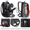 thumbnail image 4 of Mochila de viaje Euphrates para computadora portátil de 17 pulgadas antirrobo con puerto USB 45L, 4 of 6