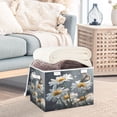 thumbnail image 5 of BZSMCE Storage Bin Cube Organizer Basket with Flip-Top Lid Daisy Serenade Printed, 5 of 7