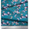 thumbnail image 3 of Soimoi Cotton Duck Fabric Leaves & Peony Floral Print Fabric by The Yard 56 Inch Wide, 3 of 3