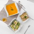 thumbnail image 4 of MALACASA Soup Bowl Sets, Porcelain Dishes Set Marble Grey, Series Flora, 3-Piece Square (7", 8.5", 10"), 4 of 9
