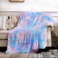 thumbnail image 3 of Junovo Fuax Fur Throw Blanket Super Soft Fuzzy Throw Rainbow Microfiber Blanket for Bed Couch Living Room 50"x 65", 3 of 7