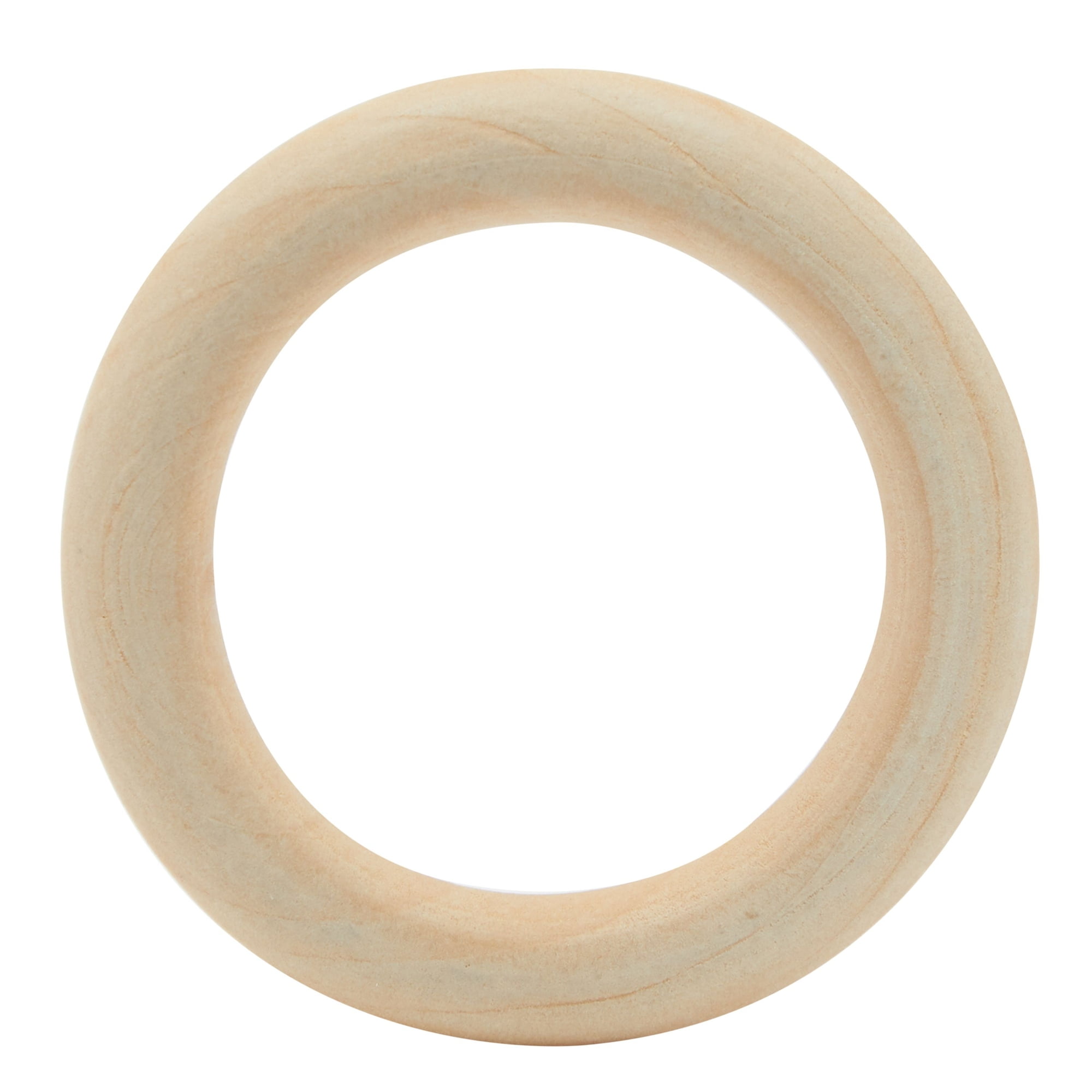 3 Unfinished Wooden Ring, 1/2 Thick