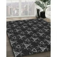 thumbnail image 3 of Ahgly Tapis Rond Lavable en Machine Intérieur Transitionnel Gris Cendré, 8 Pieds Rond, 3 of 7