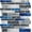 Blue, variant on 10 Sheets Peel and Stick Brick Kitchen Backsplash Self-Adhesive Wall Tile Stone Design, Grey Marble