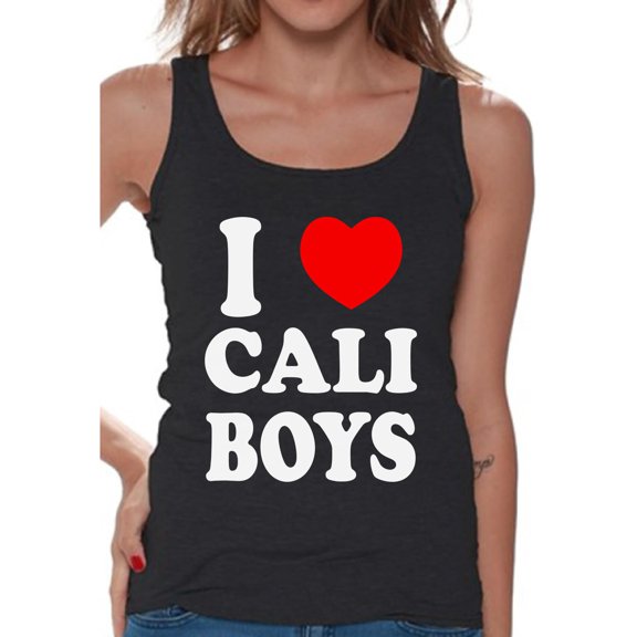 Awkward Styles I Heart Cali Boys Tank Top for Women I Love Cali Boys Tank California Sleeveless Shirt Cali Fitness Tank Gifts from California California Map Tank Top Cali Gifts