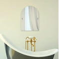 thumbnail image 2 of Frameless Arched Top Tilt Mirror with Beveled Edge in Polished Brass, 2 of 2