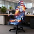 thumbnail image 2 of Jeiento Eagle Gaming Chair Cover Set of 4 Breathable Rotating Chair Slipcover with Elastic Bottom American Flag Computer Chair Protector with Armrest Cover, 2 of 7