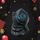 thumbnail image 2 of Mysterious Hooded Cats Fiqurines Gotik Black Cats Statue Halloween decors Whimsical Kitten Sculpture Shelf Accent Gift Red, 2 of 4