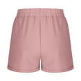 thumbnail image 6 of Sakmal Wide Leg Womens Shorts Drawstring Pink Solid Stretchy Shorts for Women with Pockets, 6 of 7