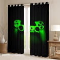 thumbnail image 2 of jejeloiu 3D Console Lovers Curtains Pack of 2 (42x84 Each),Modern Video Game Curtains Blackout,Green Black Bedroom Curtains For Men Women,Luxury Bedroom Decor, 2 of 6