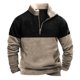 thumbnail image 1 of Sudadera sin capucha para hombre, informal, a la moda, con cuello alto, estampado de leopardo para Halloween, con cremallera, sudadera de manga larga, blusa de poliéster para hombre, 1 of 3