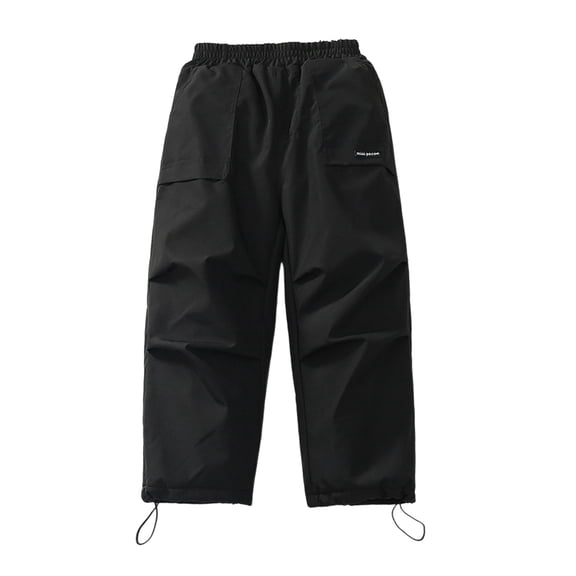 Hienoo Boys Performance Snow Pants Lined Zip Pocket Pants Elastic Waist Trousers