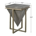 thumbnail image 5 of Uttermost Bertrand Iron MDF Wood and Faux Shagreen Accent Table in Gray, 5 of 5