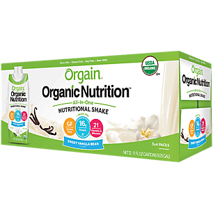 Orgain Orgainic Nutritional Shake, Sweet Vanilla Bean, 11 Oz