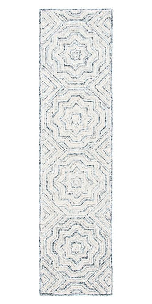Runner Rug in Beige and Blue