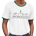thumbnail image 2 of Skyline Morocco Ringer Tee Shirt Unisex Medium White/Kelly Green, 2 of 5