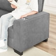 thumbnail image 4 of Gray 83.86" For Living Room - 3 Fabric With Cup Holders Modern Ashtrays Function In Compressed Couch Room, Bedroom, Office Skin-, 4 of 6