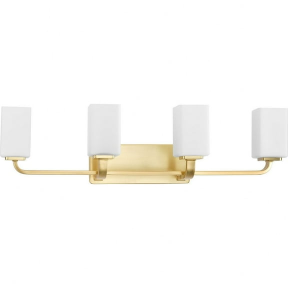 P300371-012-Progress Lighting-Cowan - 4 Light Bath Vanity In Modern Style-8.5 Inches Tall and 7.75 Inches Wide-Satin Brass Finish