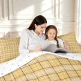 thumbnail image 4 of Manfei Vintage Grid Full Size Comforter Sets,Modern Check Bedding Comforter Set,Yellow Brown,Reversible,3pcs,1 Comforter and 2 Pillowcases,3pcs,1 Comforter and 2 Pillowcases, 4 of 7