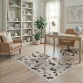thumbnail image 2 of ODIKA 4'x6' Beige Charcoal Modern Geometric Abstract Washable Area Rug Contemporary Minimalist Shapes Rectangles Circles Pet Friendly, Non-Shedding for Bedroom, Reading Nook, 2 of 7