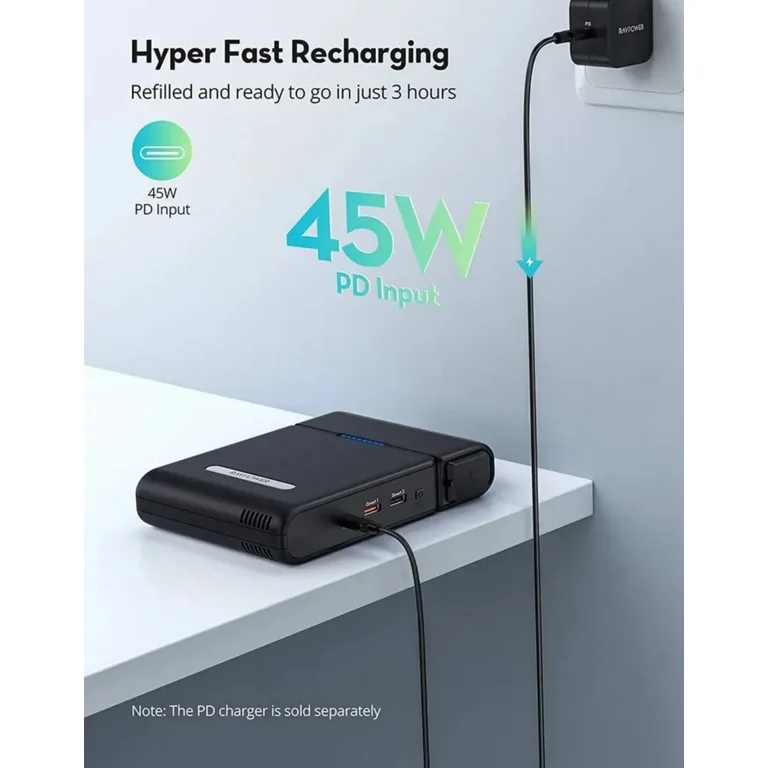 30000mAh Power Bank 100W(150W max) AC Outlet Laptop Charger RP