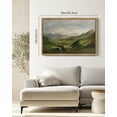 thumbnail image 2 of Drsoum Landscape Vintage Wall Art Classical Mountain Range Valley Prints Farmhouse Decor 24x36in Natural Framed, 2 of 6
