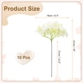 thumbnail image 2 of Uxcell 10 piezas de flores de hortensia artificiales de 16" de seda con tacto real, ramos grandes de hortensia realista para decoración de hogar, cocina, fiesta y boda, blanca, 2 of 7